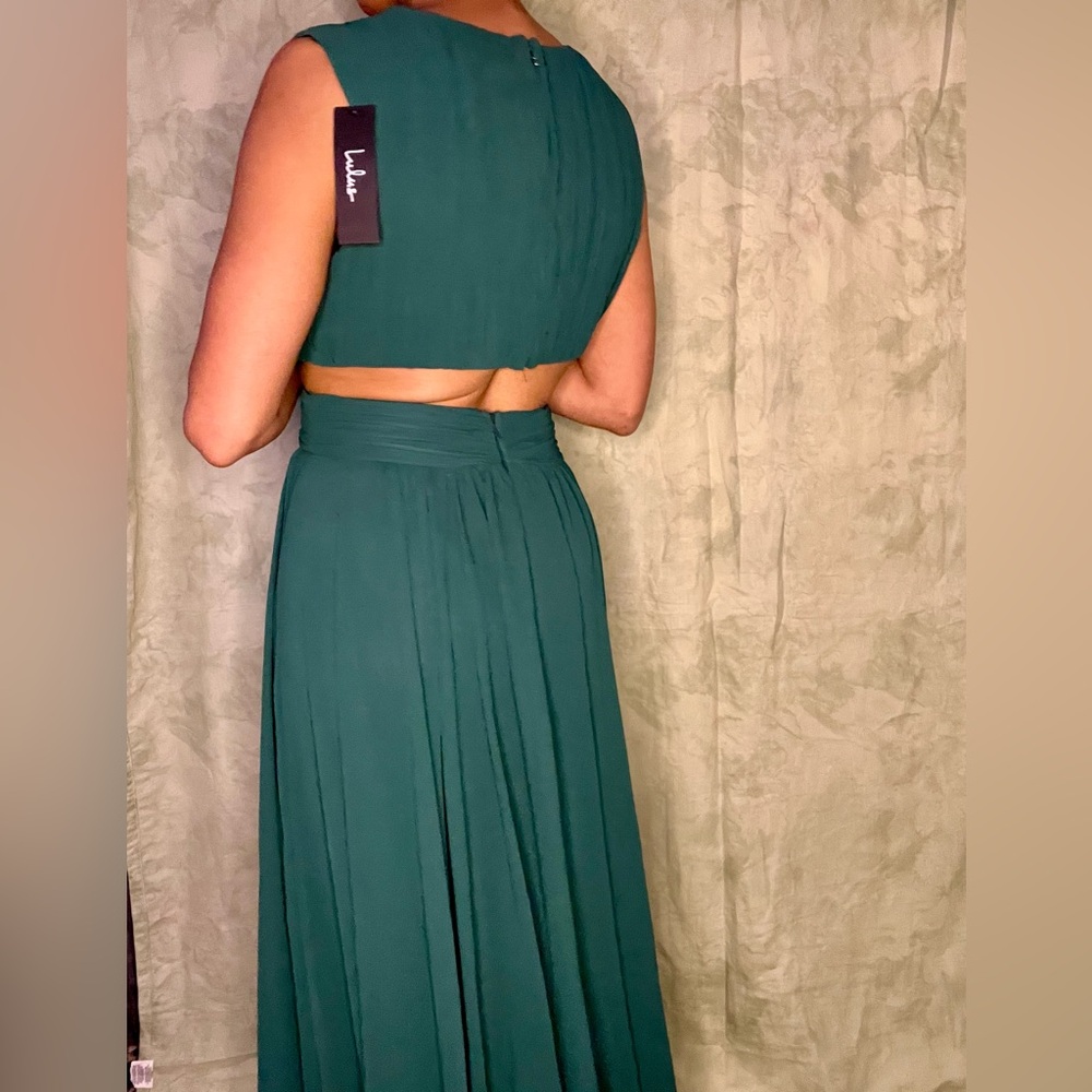 NWT Green Lulu’s Cutout Maxi Dress - Picture 4 of 5